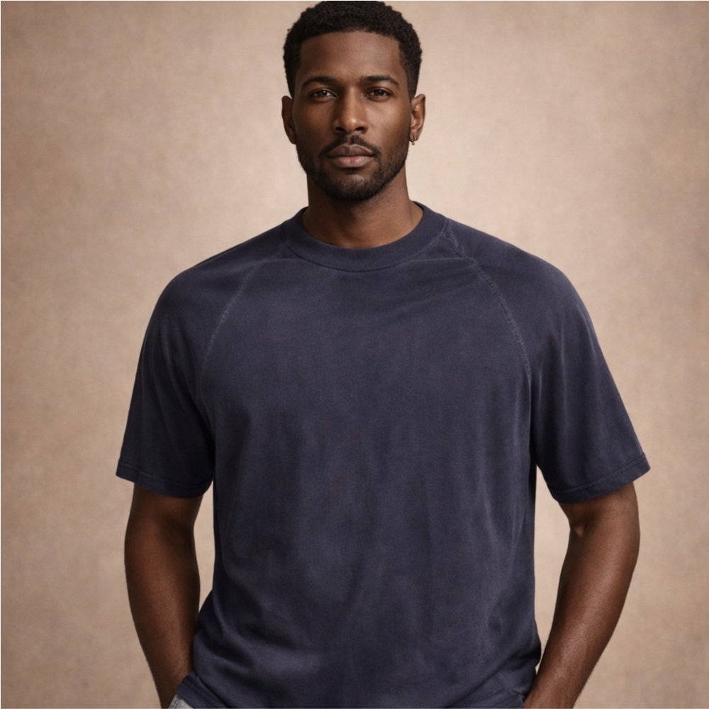 Anthology 100% Silk Knit Tee – Charcoal Gray (Men’s XXL)